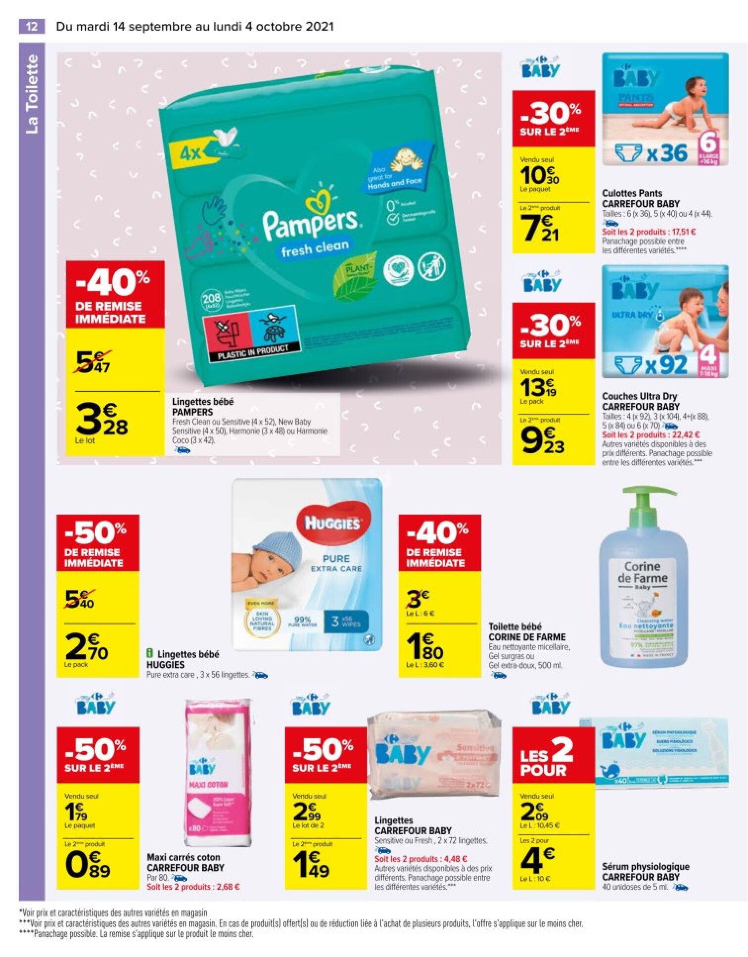 Sérum physiologique CARREFOUR BABY : les 40 unidoses de 5mL à Prix Carrefour