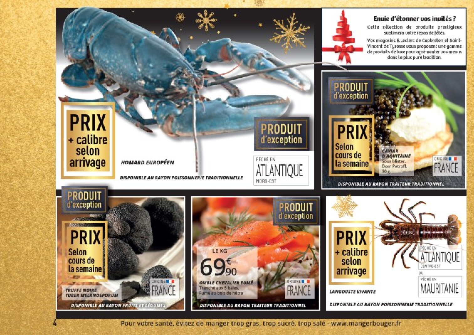 E. LECLERC Menus de fetes