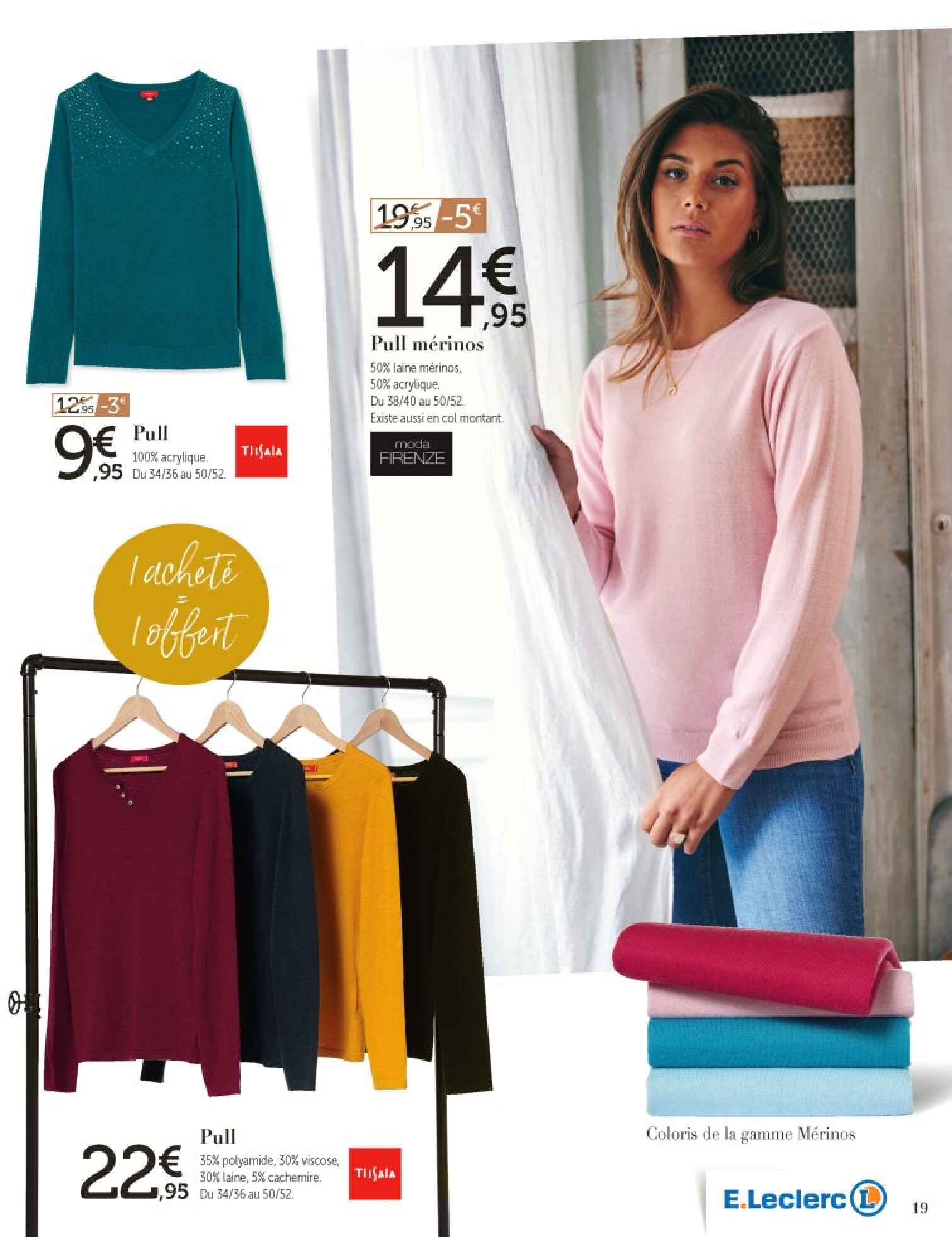 Pull cachemire on sale leclerc 2019
