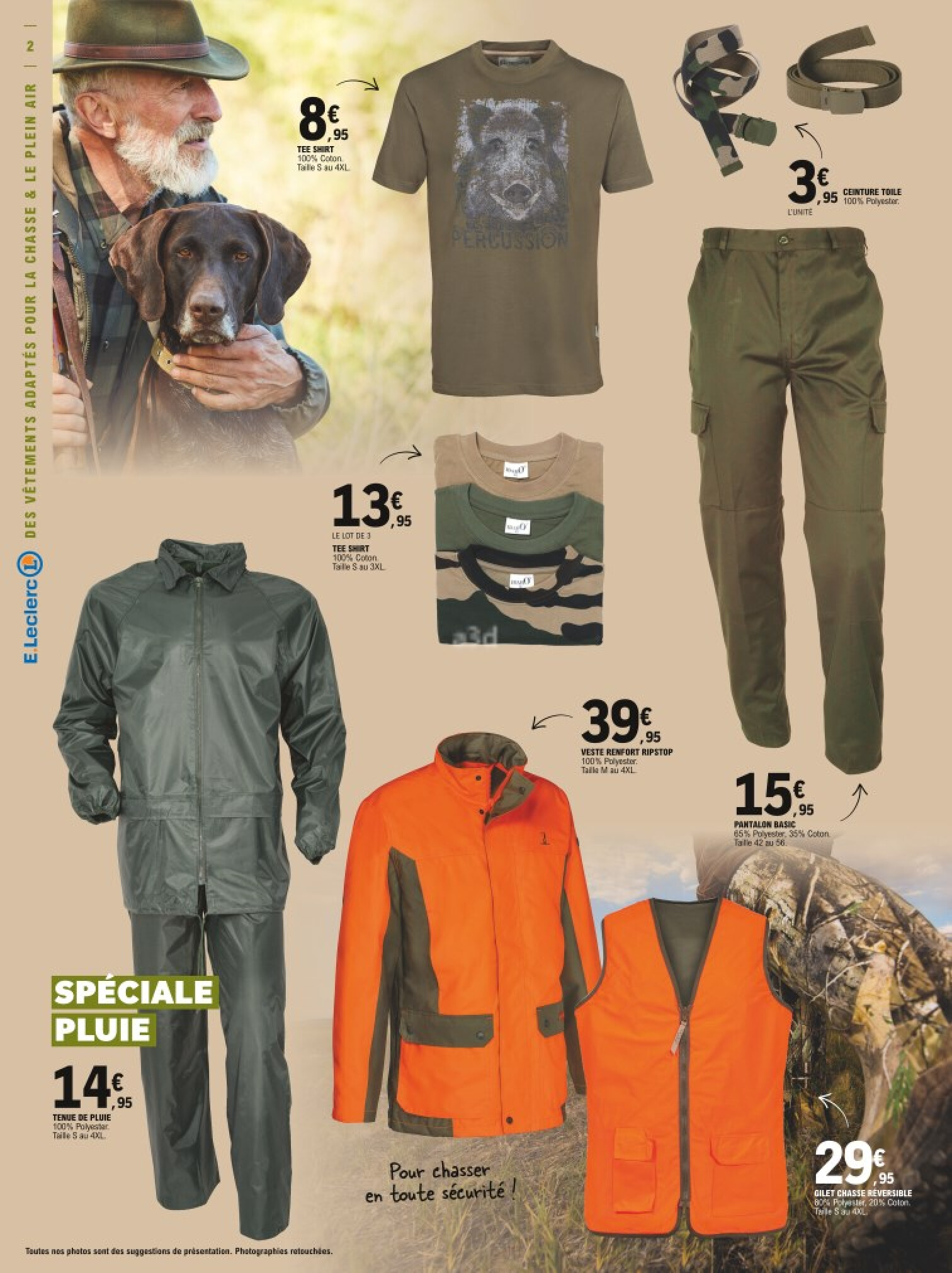 E. LECLERC Des vetements adaptes pour la chasse