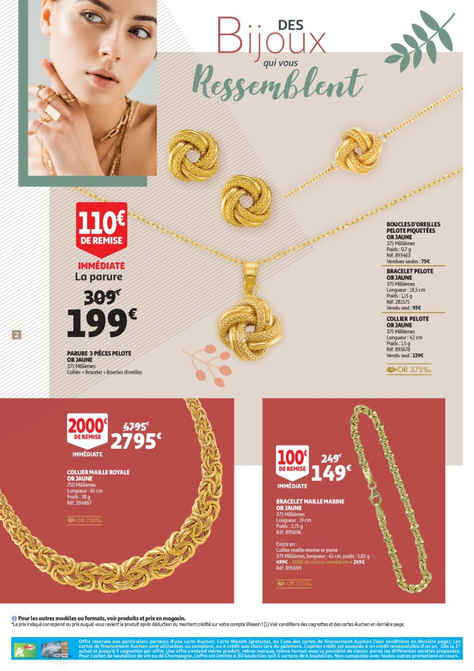 AUCHAN La vie en or des bijoux qui vous ressemblent
