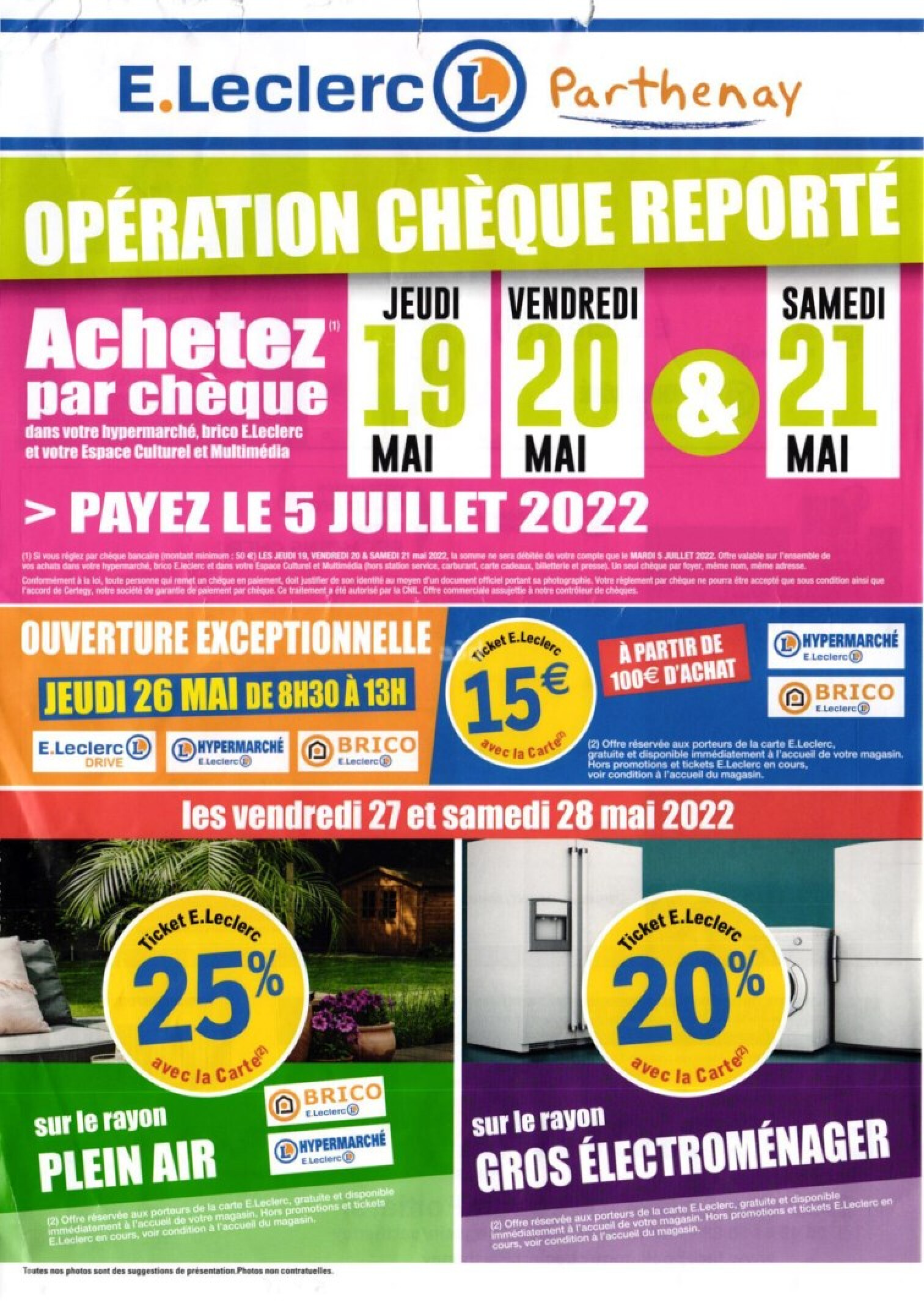 E. LECLERC Operation cheque reporte