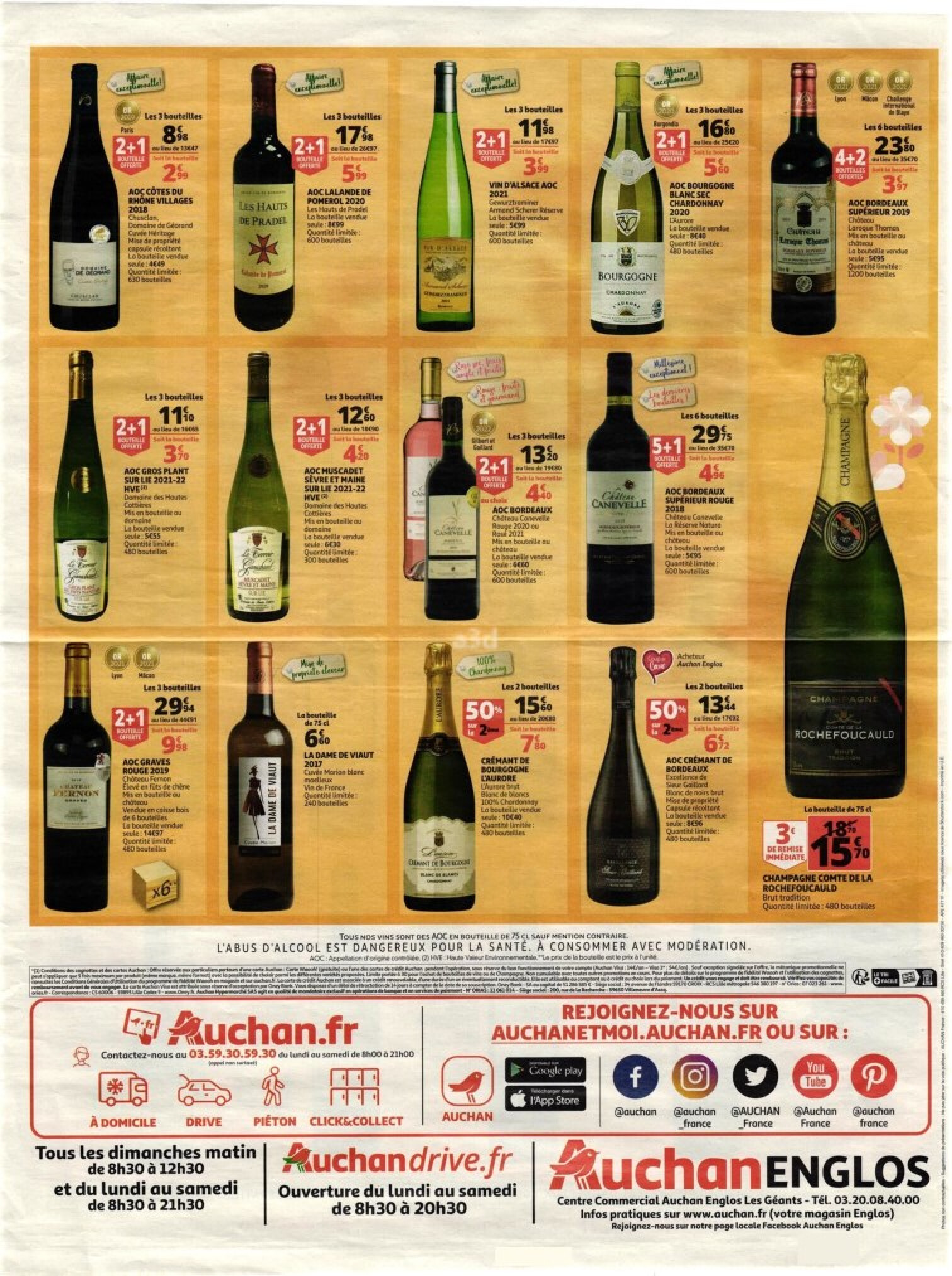 AUCHAN Un avant gout de la foire aux vins d'auchan englos