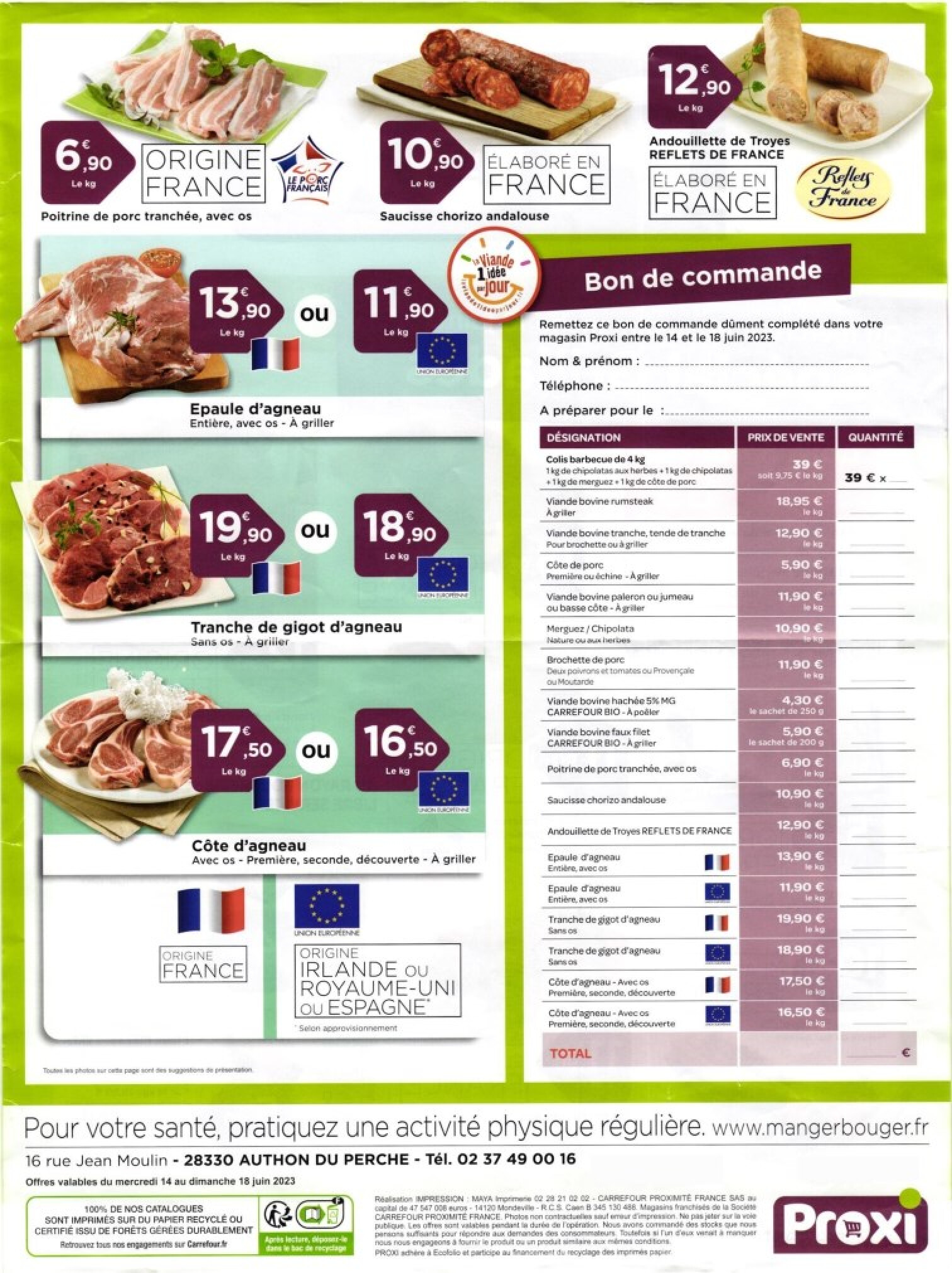 PROXI - Special grillades