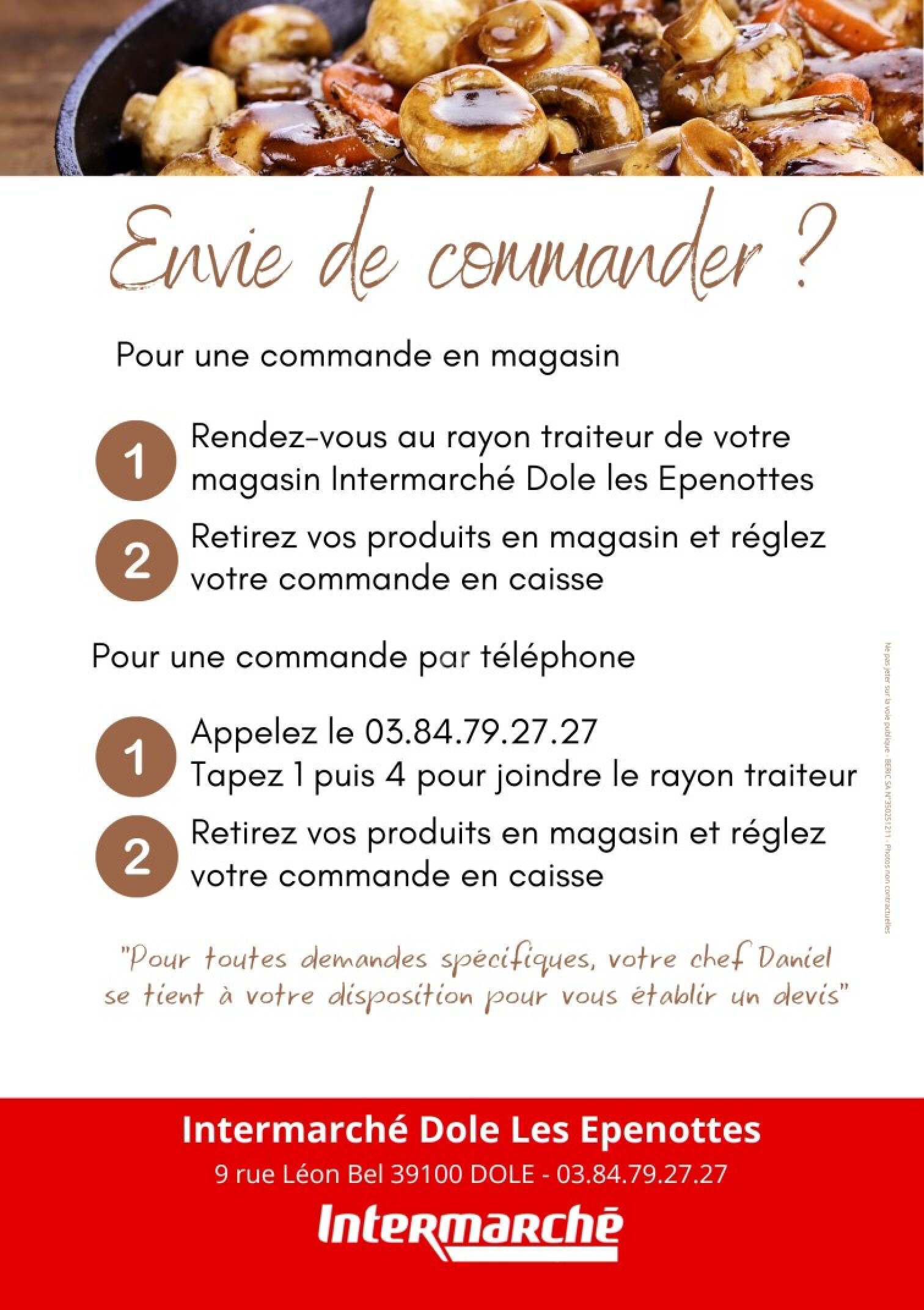 INTERMARCHE La carte de nos traiteurs