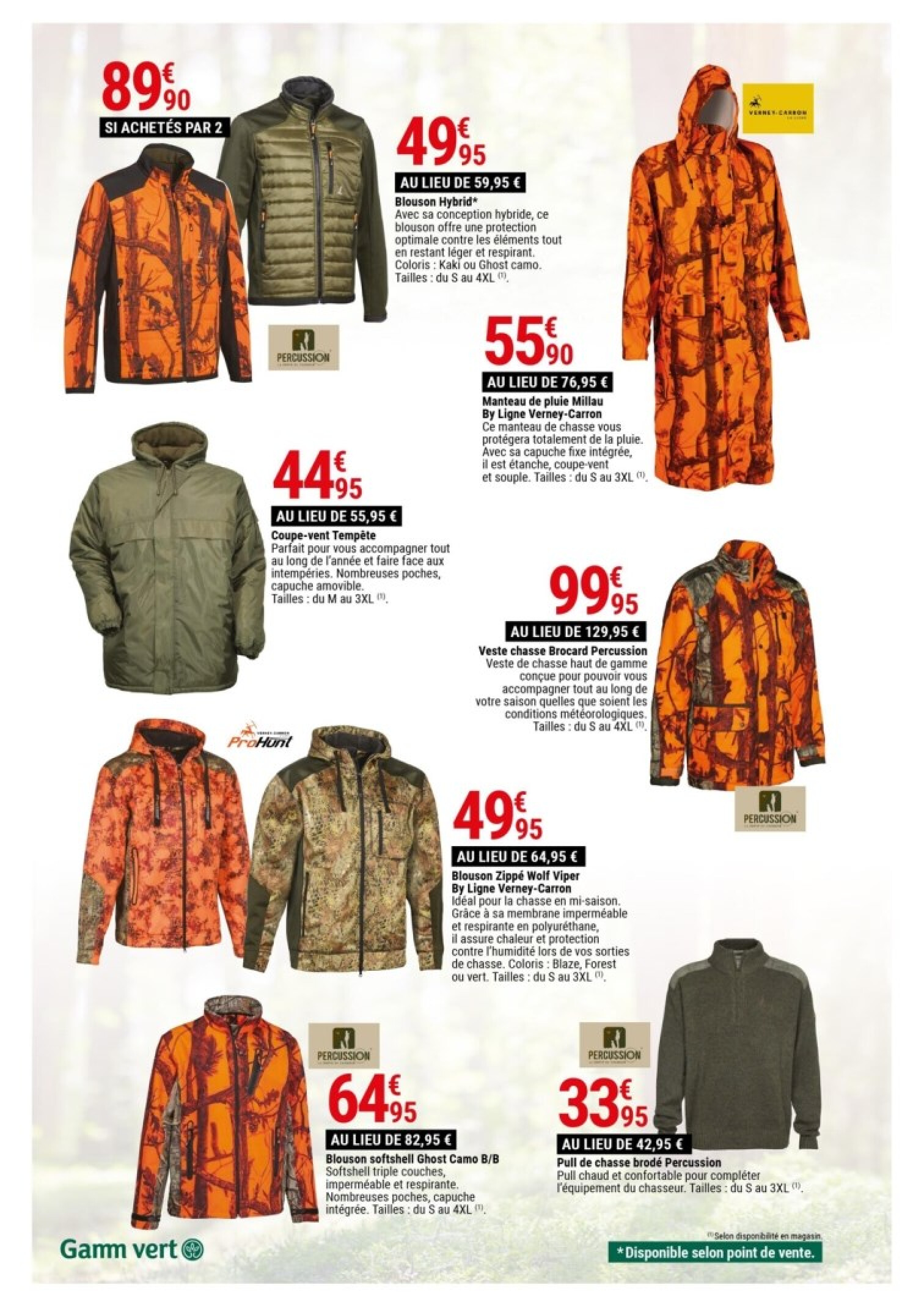 GAMM VERT Equipez vous pour votre saison de chasse